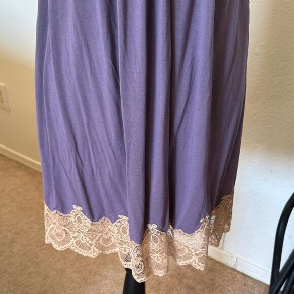 Soma Babydoll Nightgown Intimate Nightie Lace Rayon Medium Pajamas Romantic Rare - Picture 4 of 11